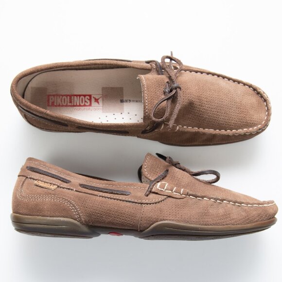 Pikolinos Men’s Suede Leather Moccasin Loafers Slip On Casual Brown Size 42 - Picture 1 of 8